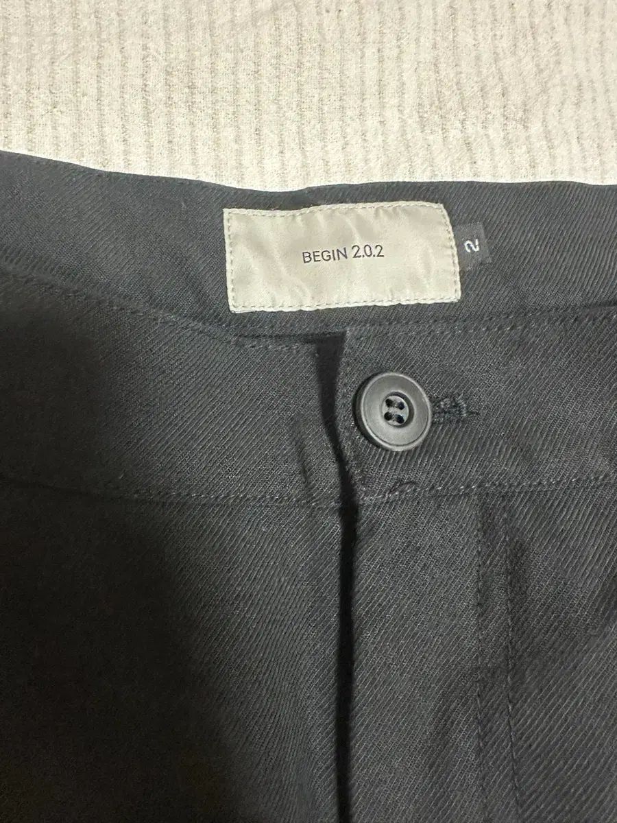 An ode begin Ver 202 ウォッシュド コットン ドビー パンツ ブラック サイズ2