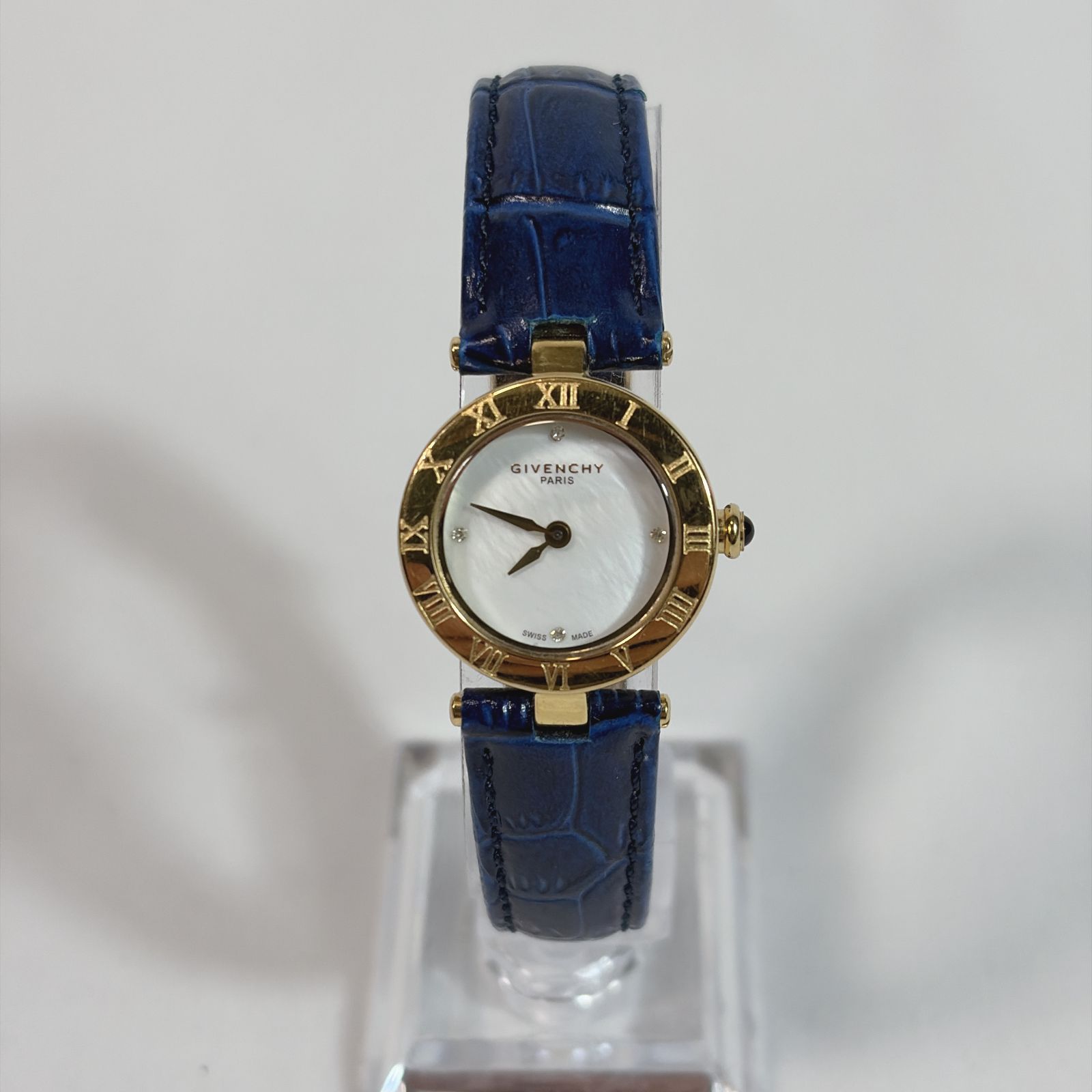 ✨高級モデル✨ GIVENCHY レディース 腕時計 4Pダイヤ シェル ゴールド