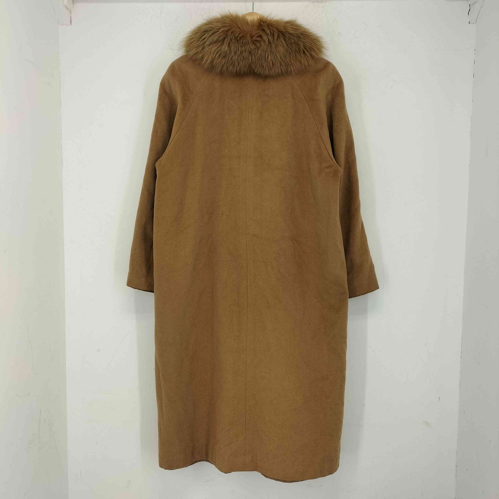 ユーズドフルギ 古着 LABELDA フォックスファー付アンゴラ混ステン コート レディース 13 AR