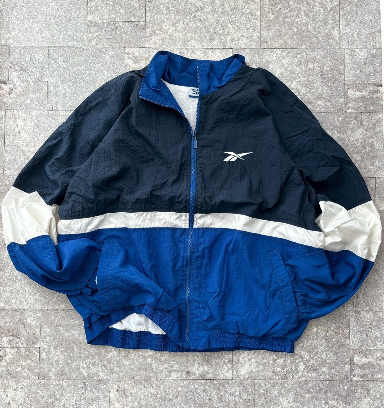 リーボック Reebok 切り替え 刺繍ロゴ 90s ナイロンジャケット