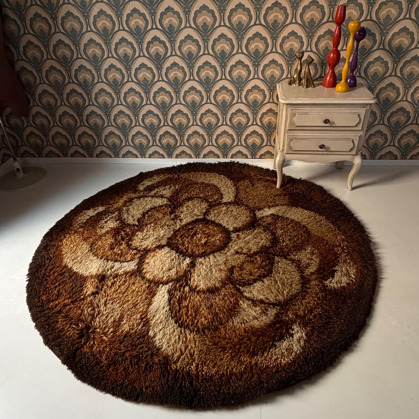 DESSO サークルラグ ヴィンテージラグ スペースエイジ ミッドセンチュリー DESSO サークルラグ ヴィンテージラグ スペースエイジ ミッドセンチュリー