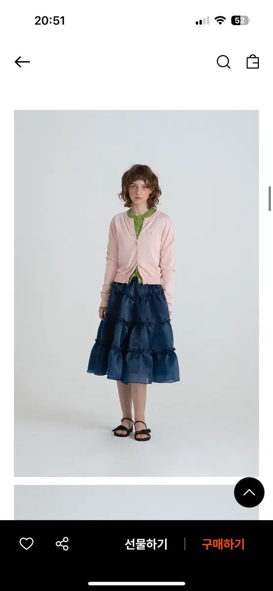 WITHOUTSUMMER スリム ラウンド カーディガン ピンク