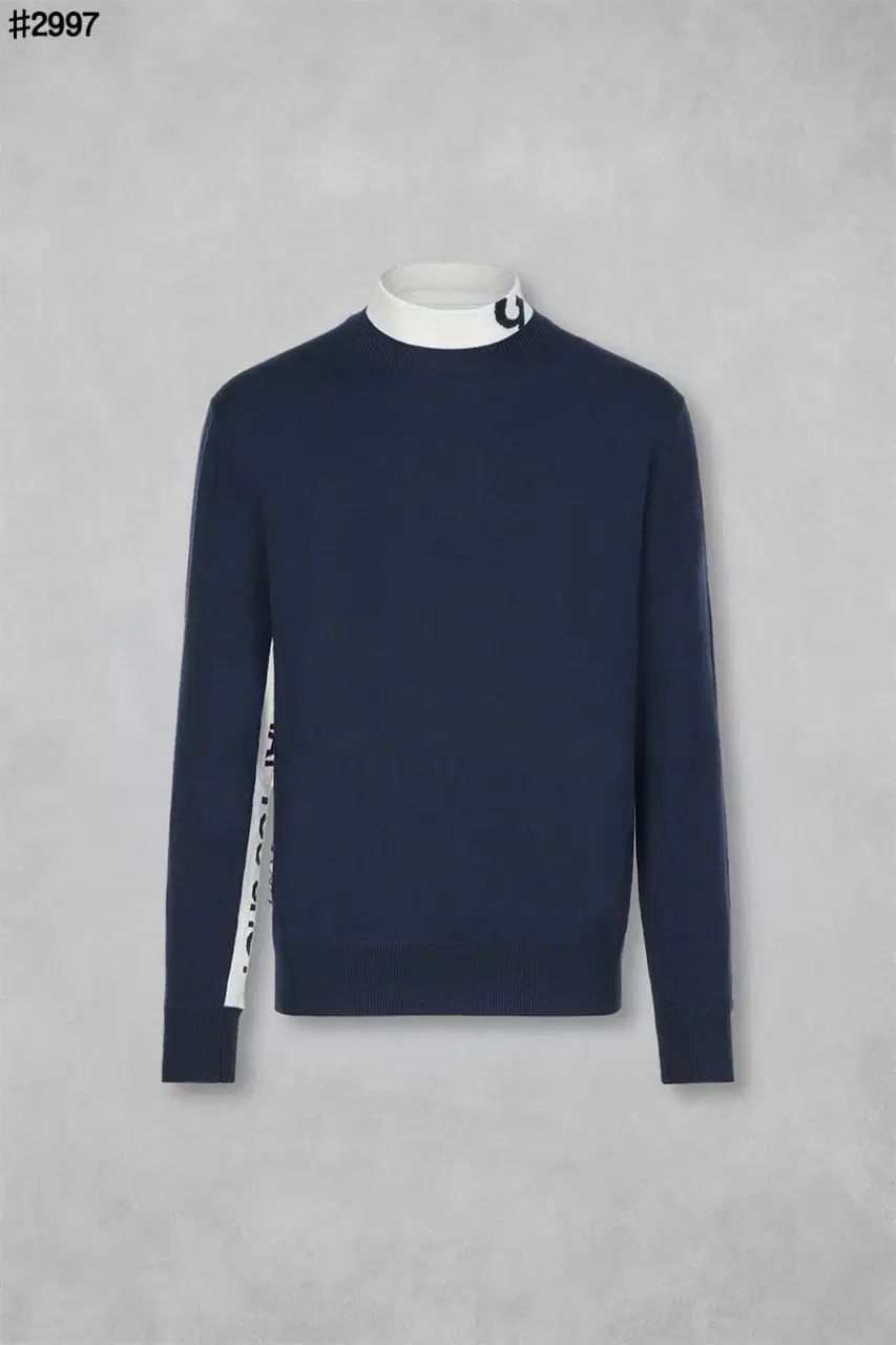 メンズゴルフウェア ストレッチ ウール ONE ウィンドプルーフ 防風 モックネック セーター