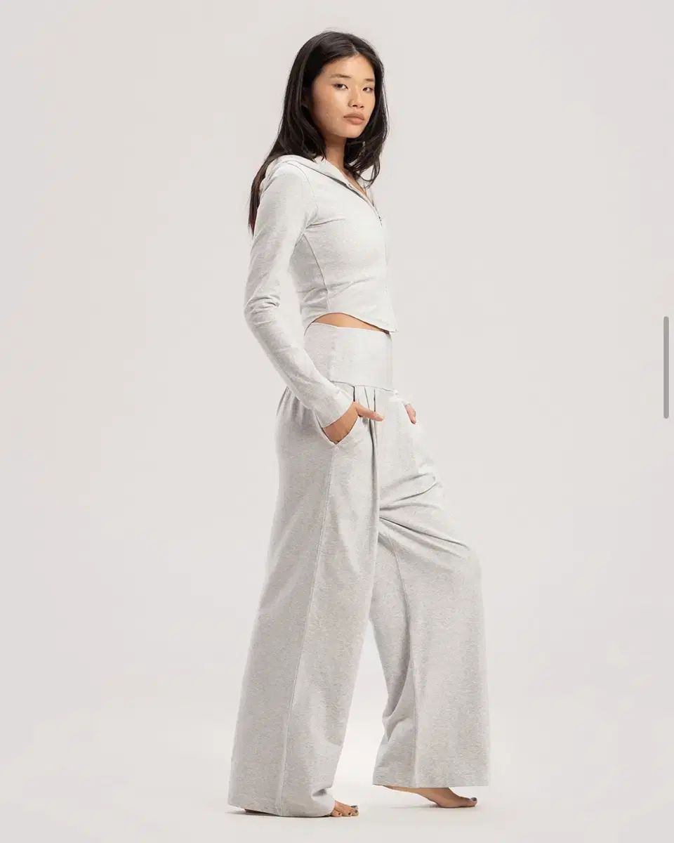 BUDHI MUDRA Fortune zip-up_Melange Grey