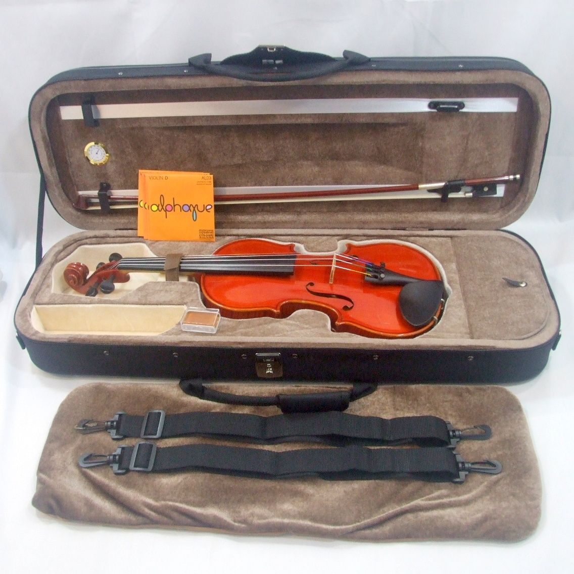 スズキバイオリン No330 3/4 分数 裏横板 杢 2004年 SUGITO弓 ケース