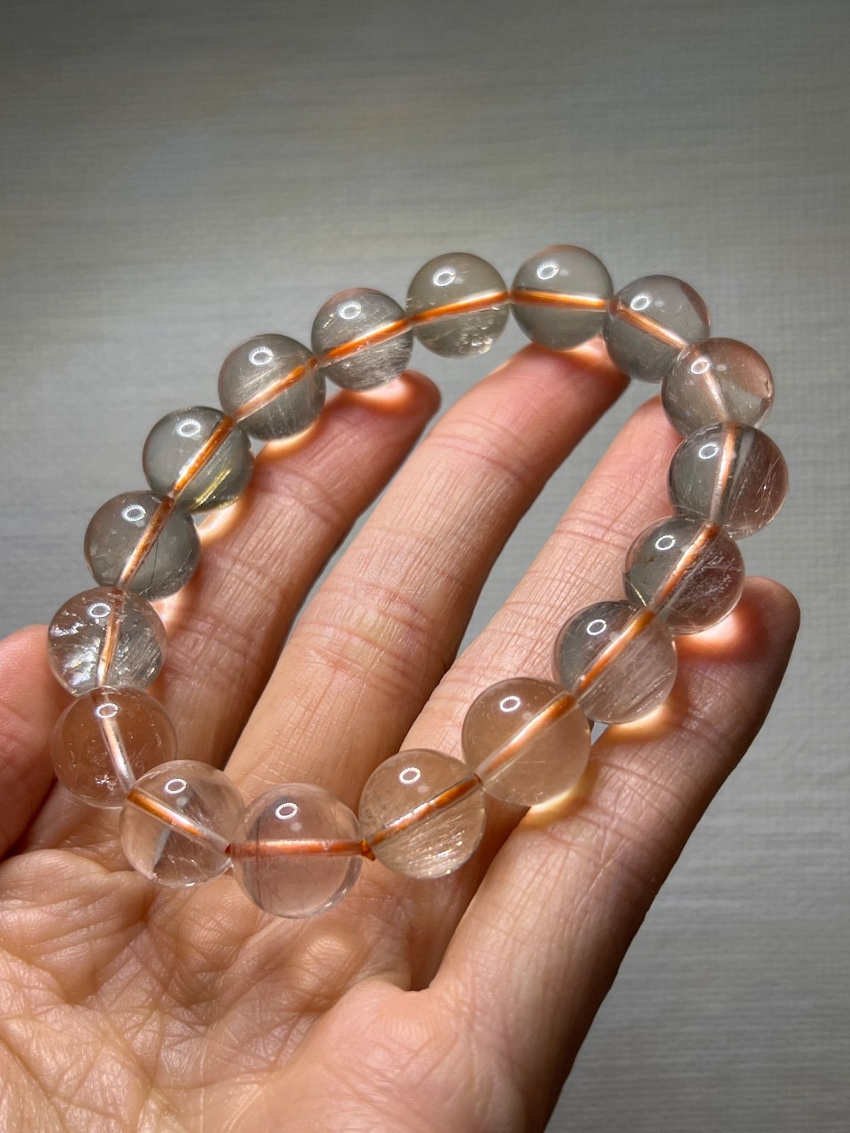 ☆希少☆高品質「銀針水晶」シルバールチルクォーツ ブレスレット12 