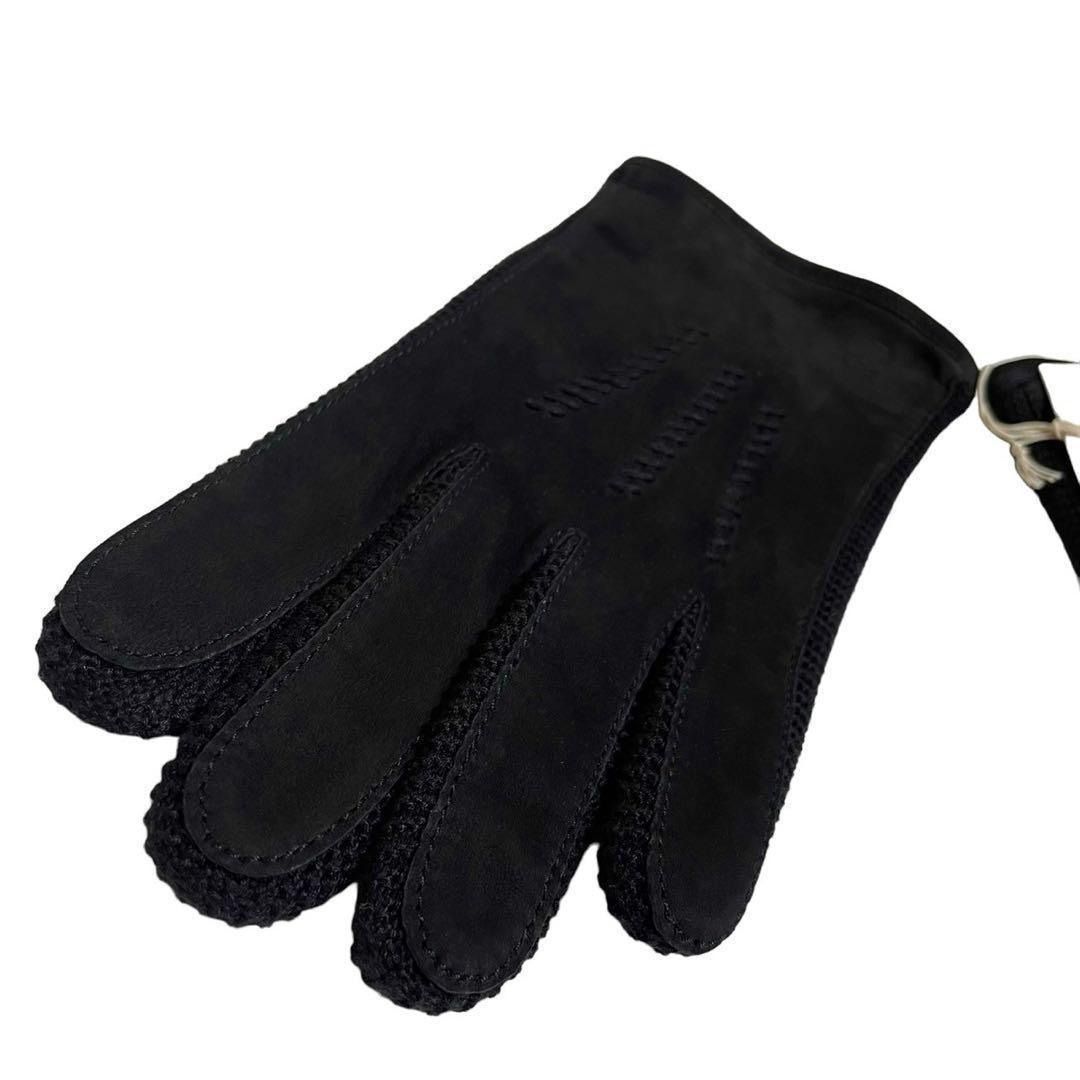 新品未使用　vivienne westwood レザー手袋 ニット　黒 タグ付き・未使用品】 ヴィヴィアン ウエストウッド 手袋 レザー