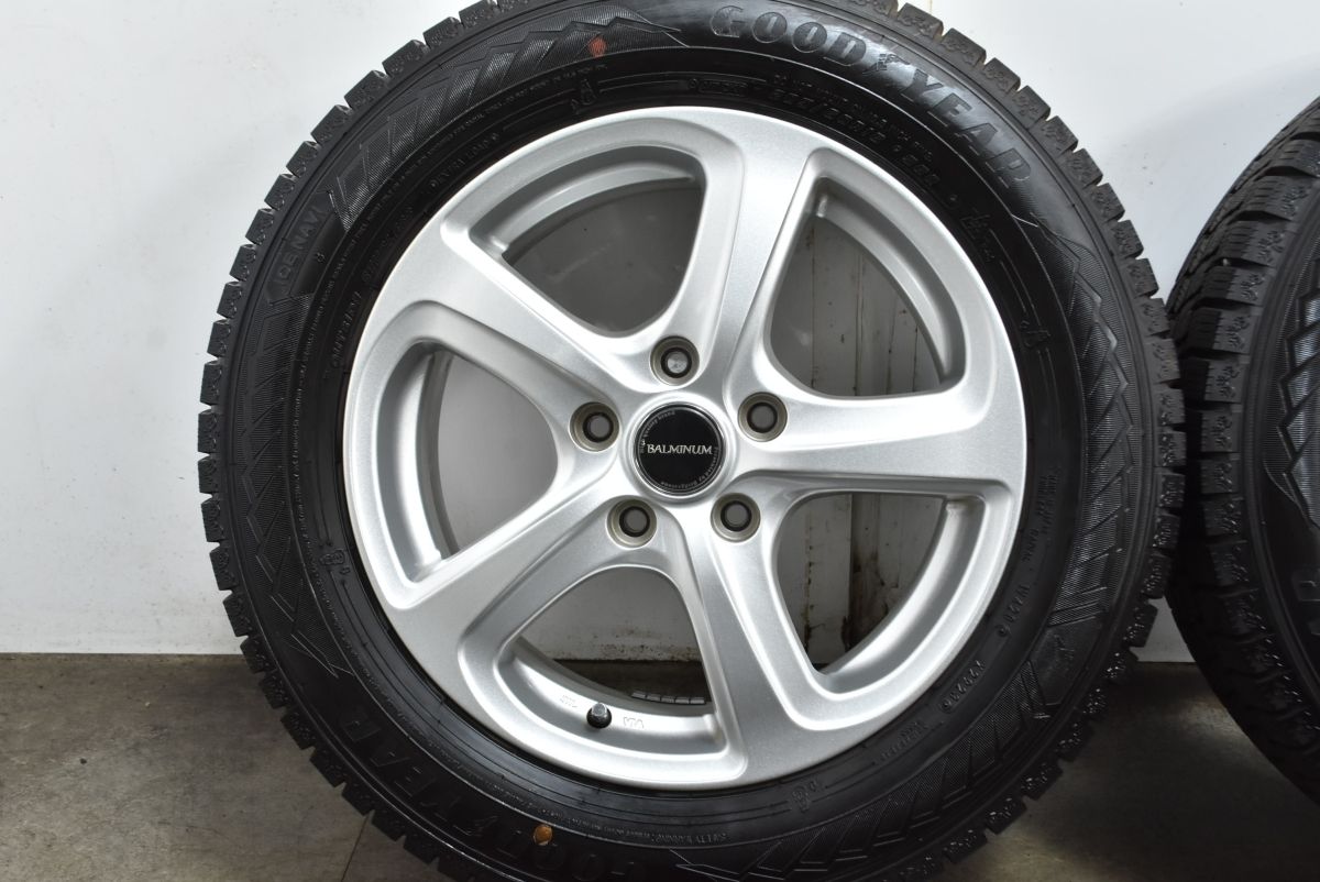  超バリ溝 バルミナ 16 in 6 5 J 54 PCD 114 3 グッドイヤー アイスナビ8 205 60 R ノア ヴォクシー ステップワゴン アクセラ 16インチ タイヤ ホイールセット