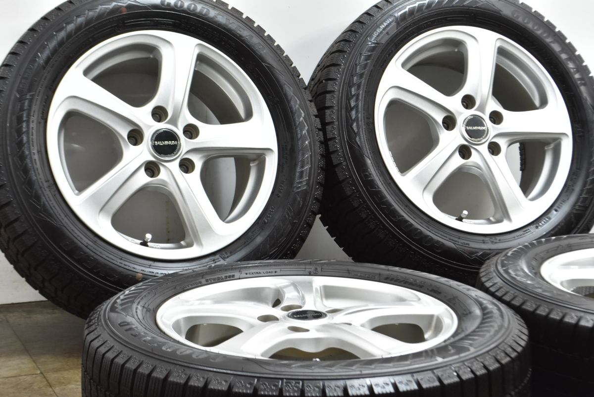 超バリ溝 バルミナ 16 in 6 5 J 54 PCD 114 3 グッドイヤー アイスナビ8 205 60 R ノア ヴォクシー ステップワゴン アクセラ