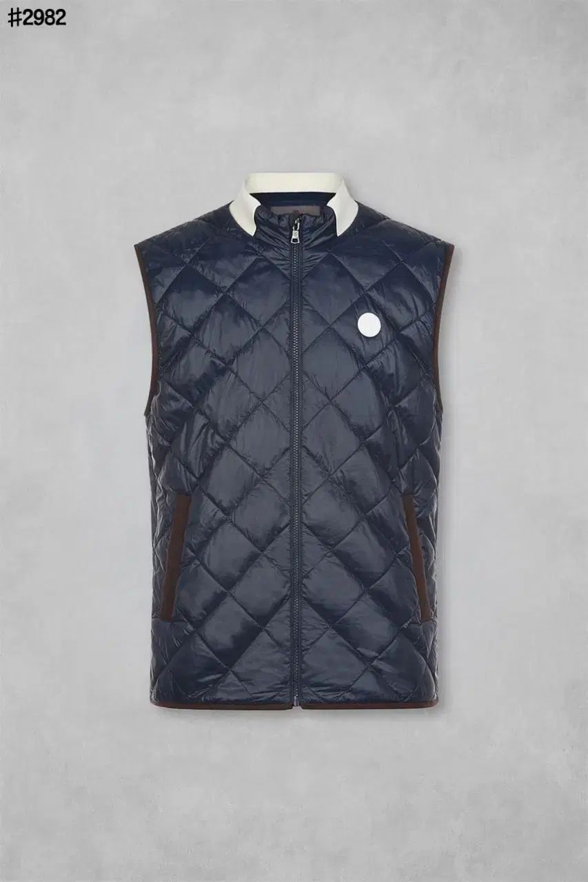 メンズゴルフウェア キルティング フルジップアップ インシュレーション ライトダウン ベスト