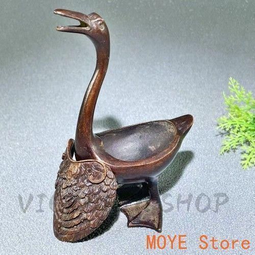銅 細工 茶道具 香道具 蓋置 置物 鵞鳥香炉 銅製 - メルカリ
