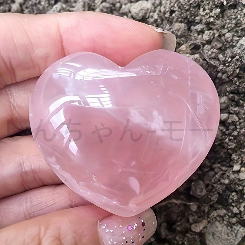 ハート 天然 クリスタル ローズクォーツ ジェムストーン 開運 幸運