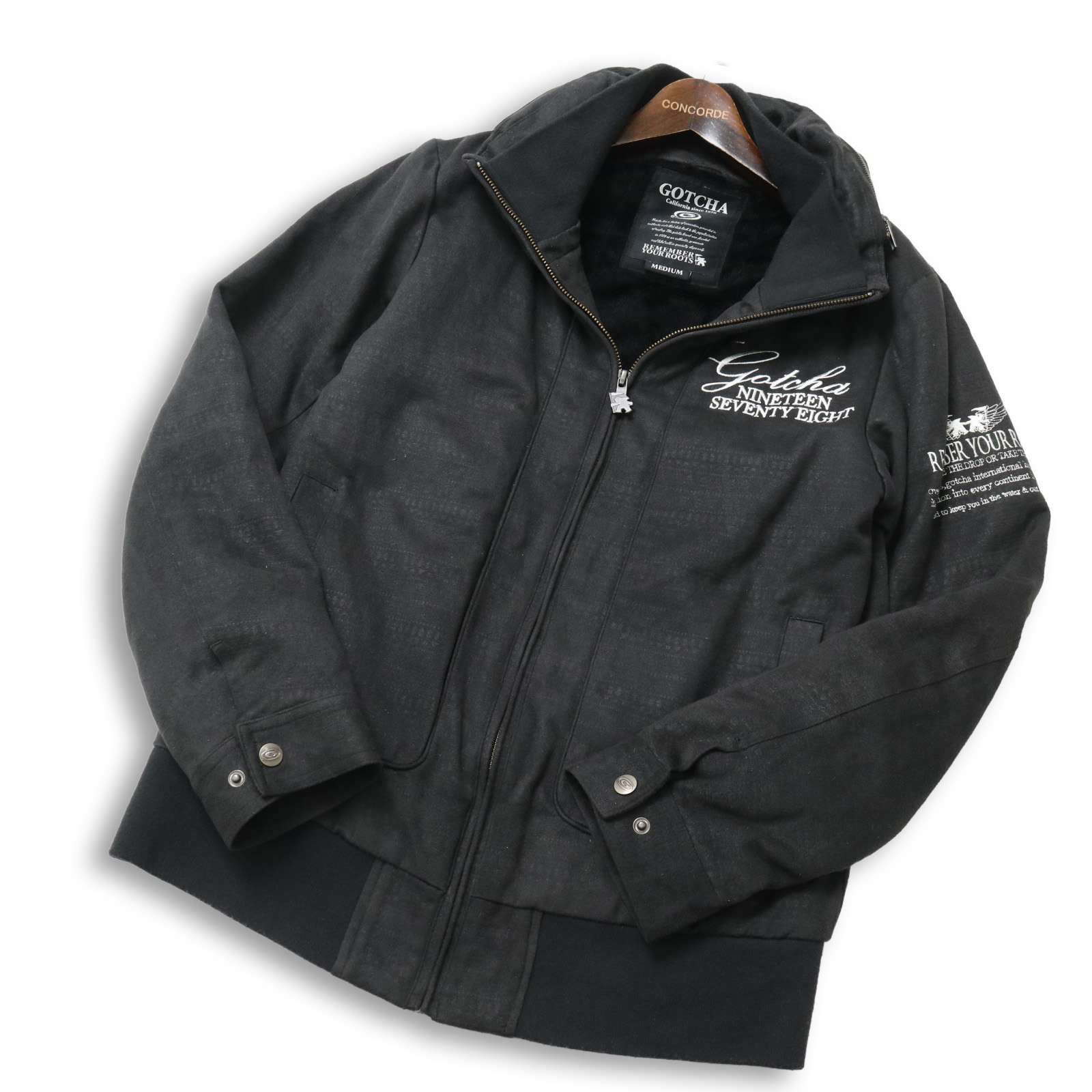 GOTCHA ガッチャ ポリスウエードエンボスジャケット ネイティブ柄 ボア 