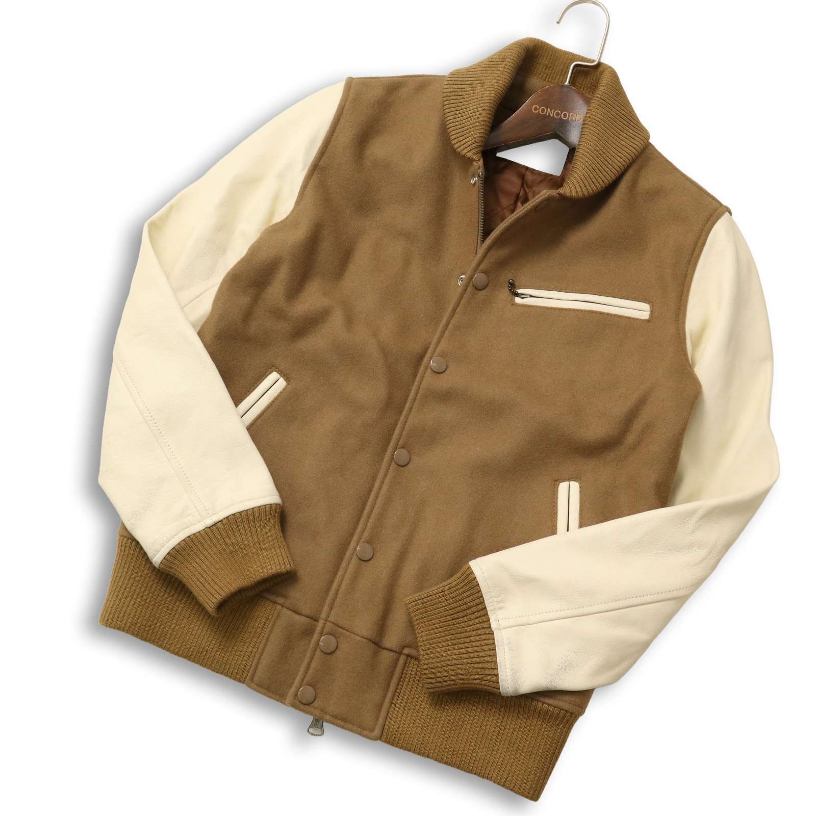 URBAN RESEARCH iD アーバンリサーチ 羊革 袖革 ラム レザー ウール