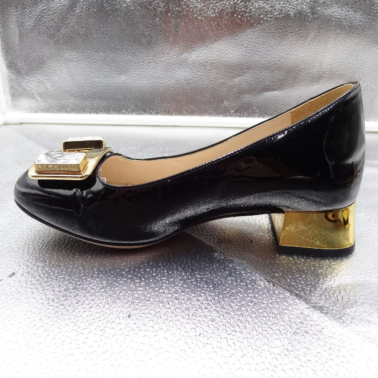 PRADA プラダ パンプス フラットパンプス ビジュ―装飾 23.5㎝