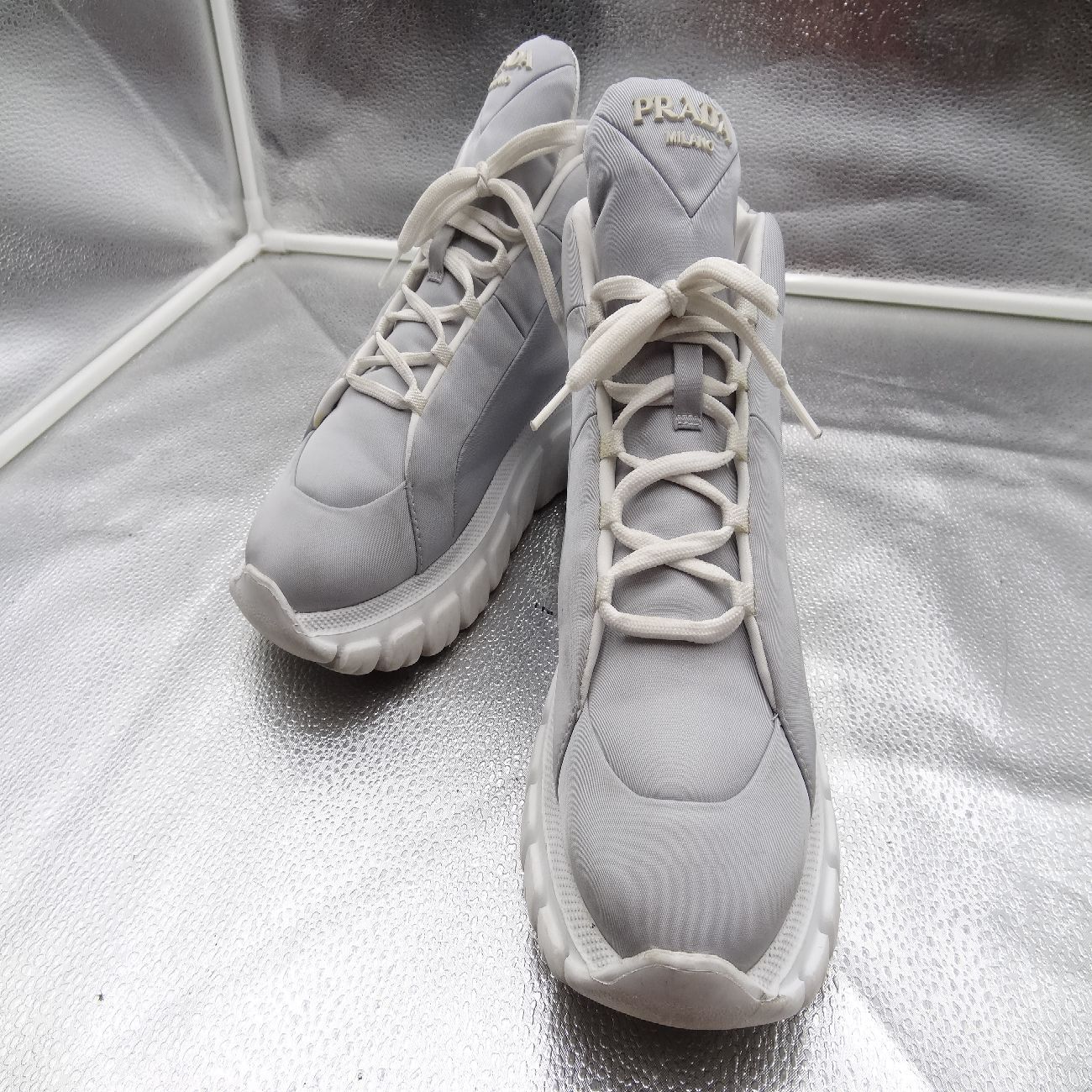 PRADA プラダ Re-Nylon リナイロン ハイカットスニーカー 三角ロゴ 