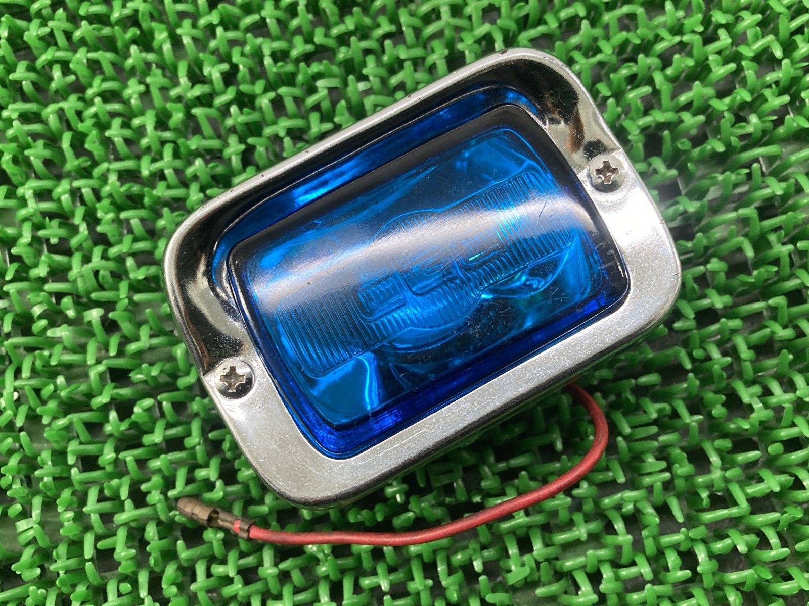 CGC製CB 750 K フォグランプ 社外 バイク 部品 スポットライト ガラスレンズ 角型 ホタル ブルーレンズ lA