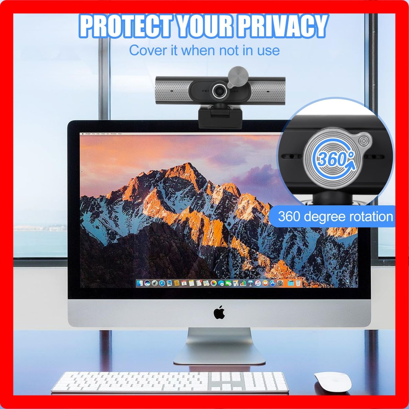 ☆送料無料☆ ウェブカメラ（マイク・スピーカー内蔵）｜1080P