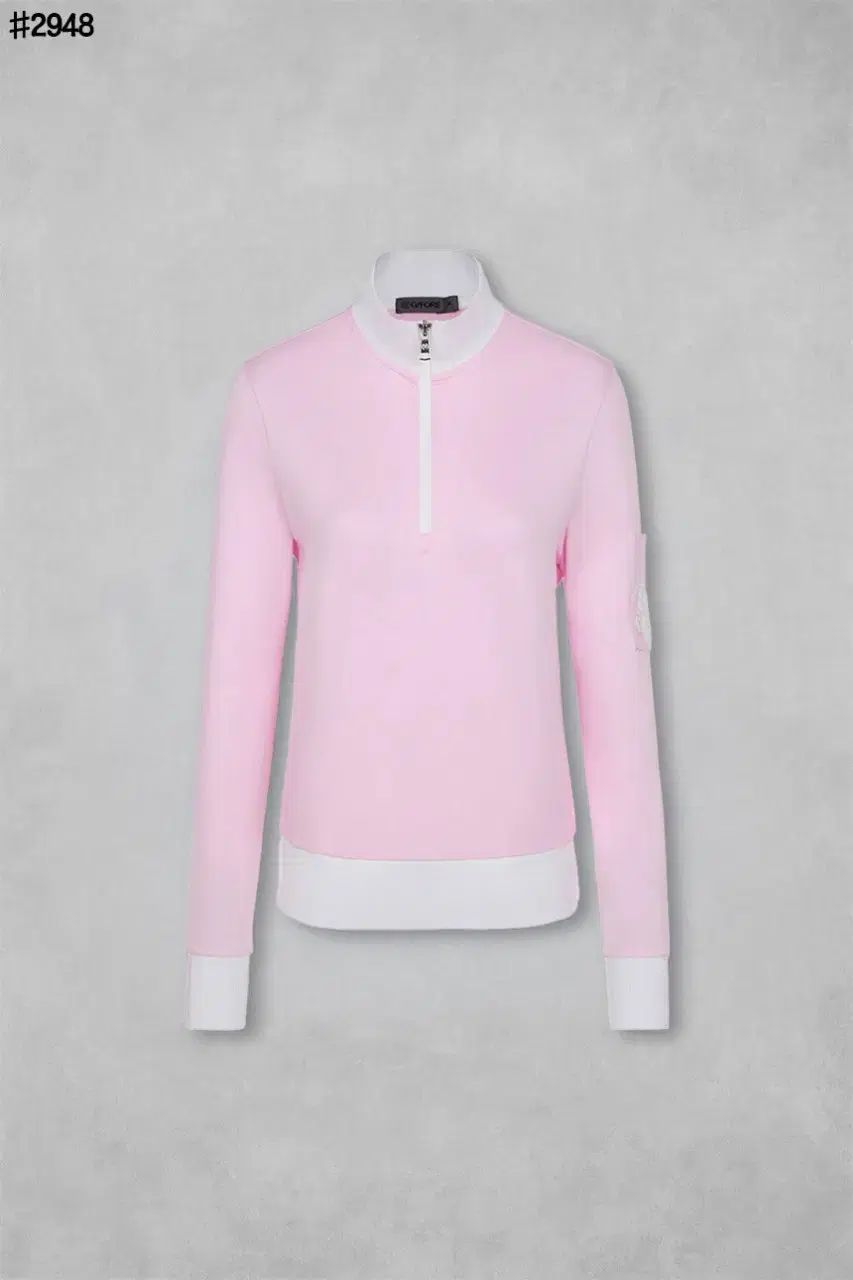レディースゴルフウェア ニット ポケット POINT ハーフジップアップ Tシャツ