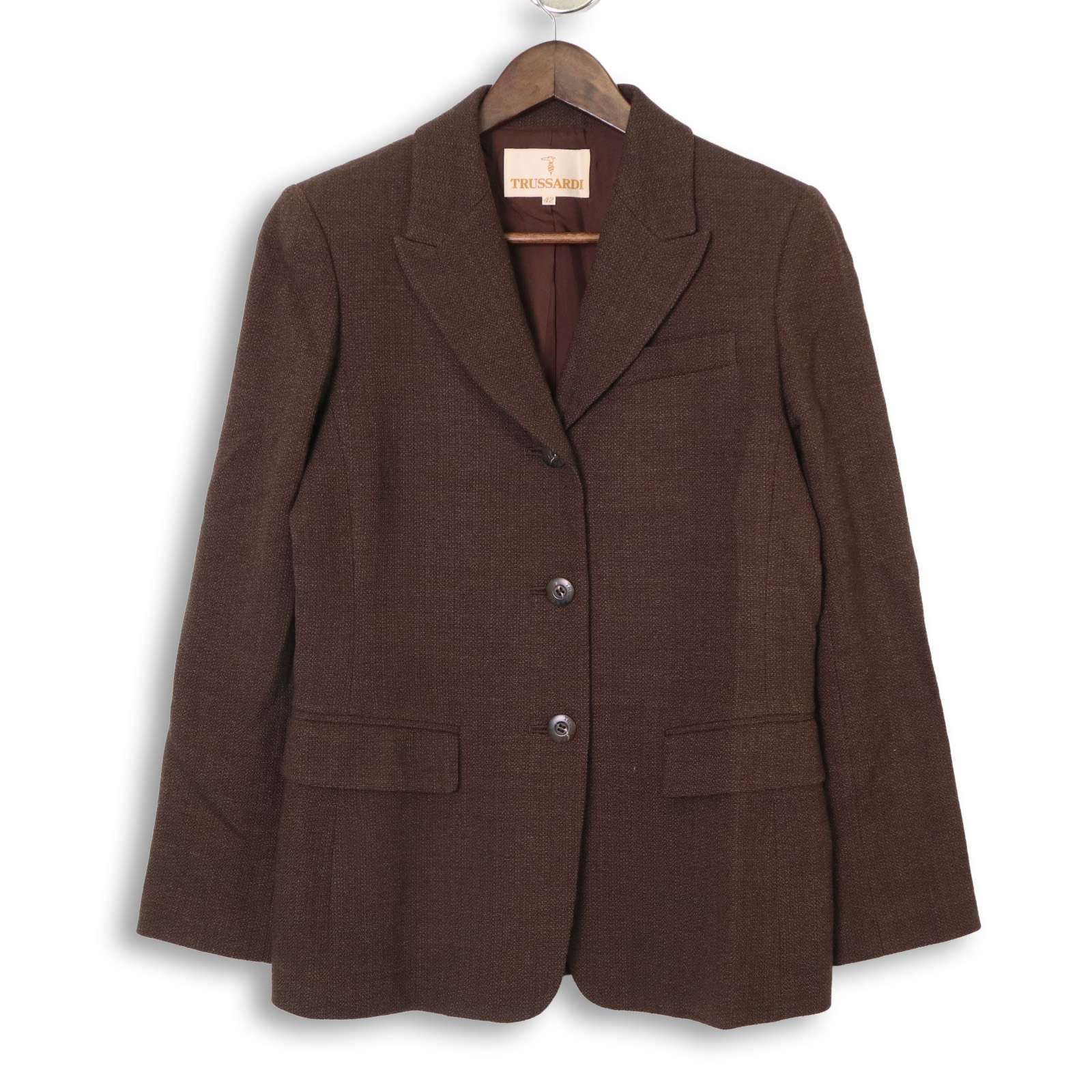 TRUSSARDI トラサルディ 秋冬 ウール☆ ツイード ジャケット ブレザー 