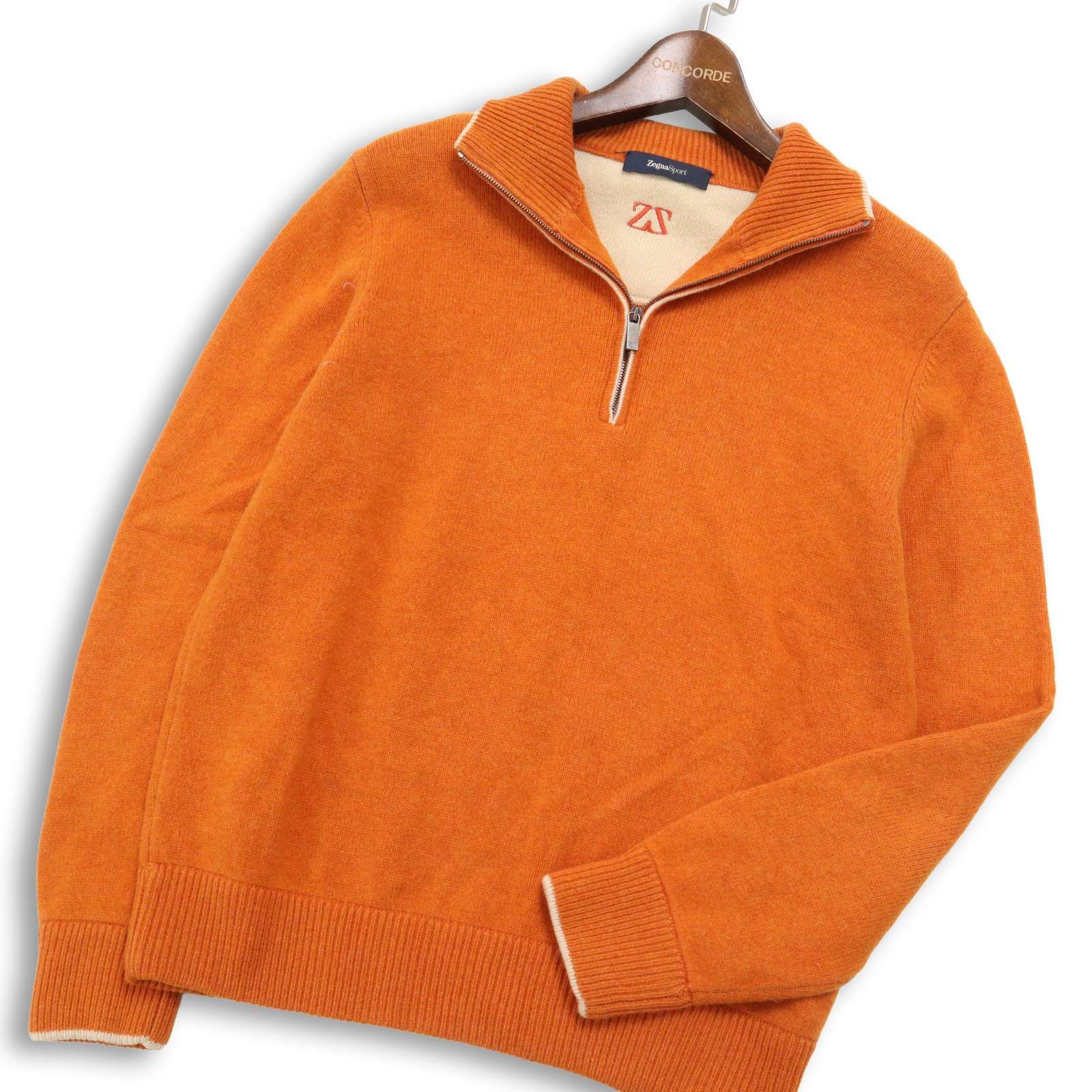 【美品】Ermenegildo Zegna ニット ハーフジップ ウール Zegna Sport ゼニア スポーツ 秋冬 カシミヤ混 ウール☆ セーター