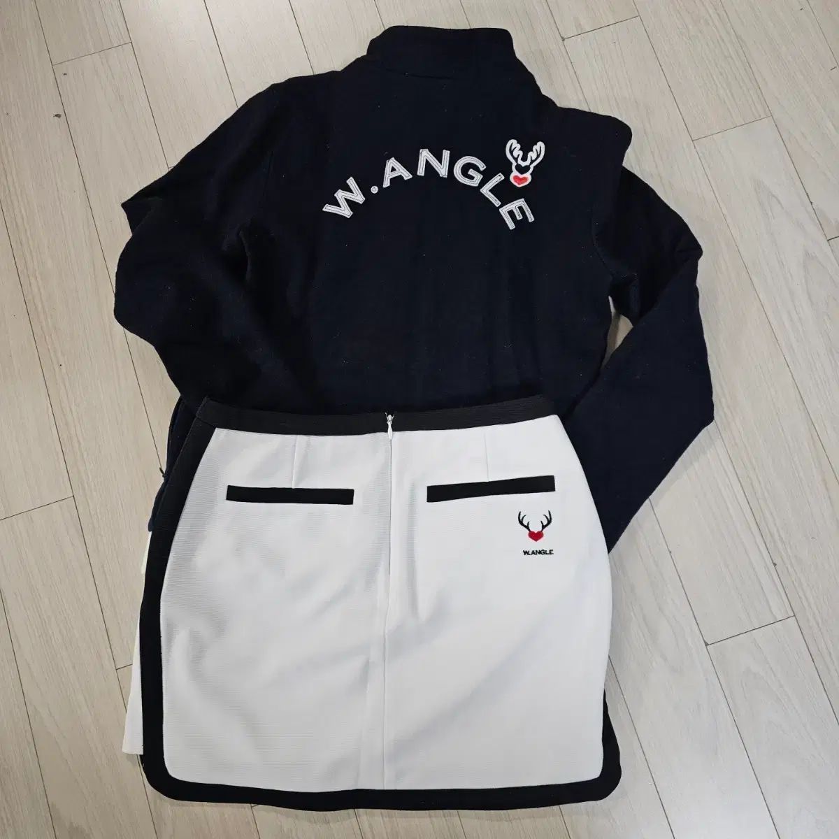 レディース 55 W ANGLE ゴルフウェア トップス スカート セット