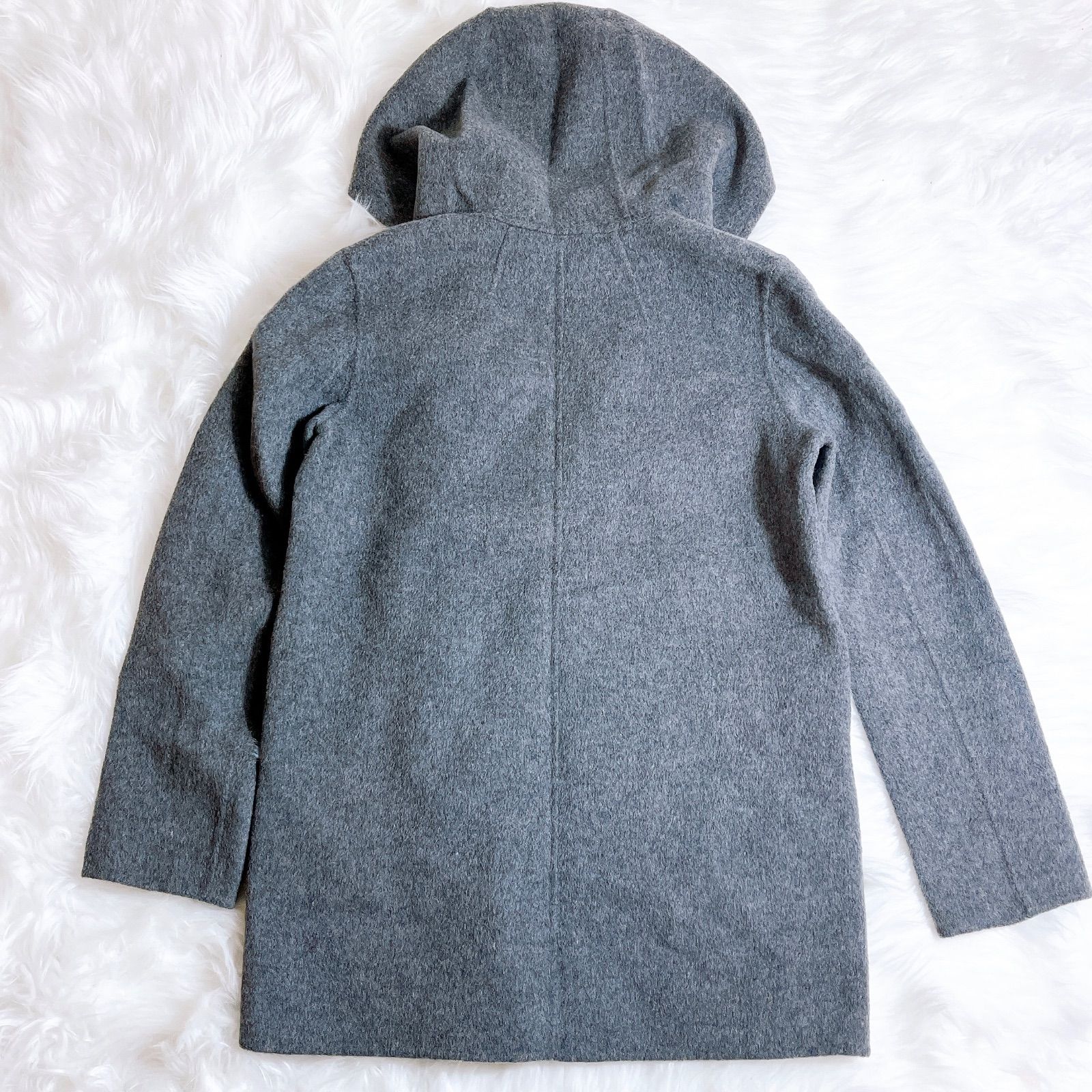 美品セオリー ダブルフェイスコート リバーシブル ウール カシミヤ混