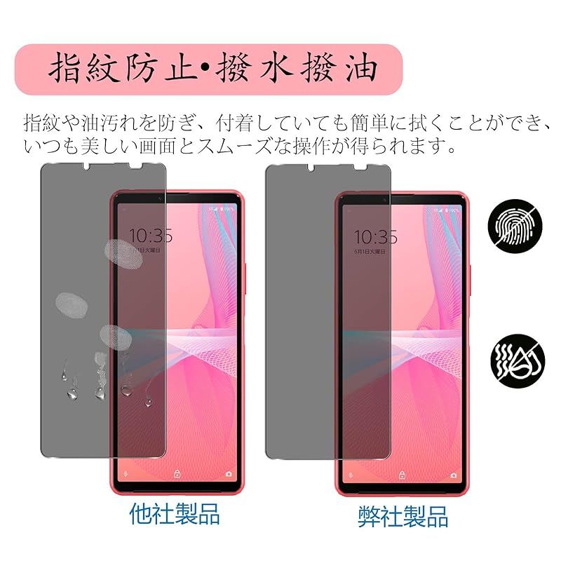 2枚セット 覗き見防止 】対応 Sony Xperia 10 III SOG04 SO-52B