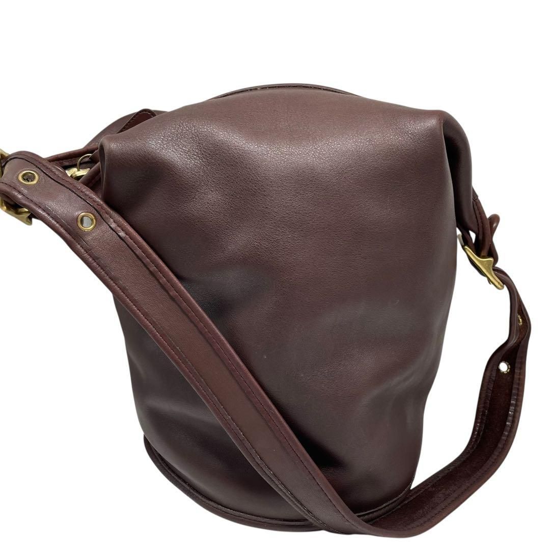 美品✨　コーチ　レザー　ブラウン　バケツバック　ショルダーバック　9823 極美品 COACH オールドコーチ ショルダーバッグ バケツ ブラウン USA