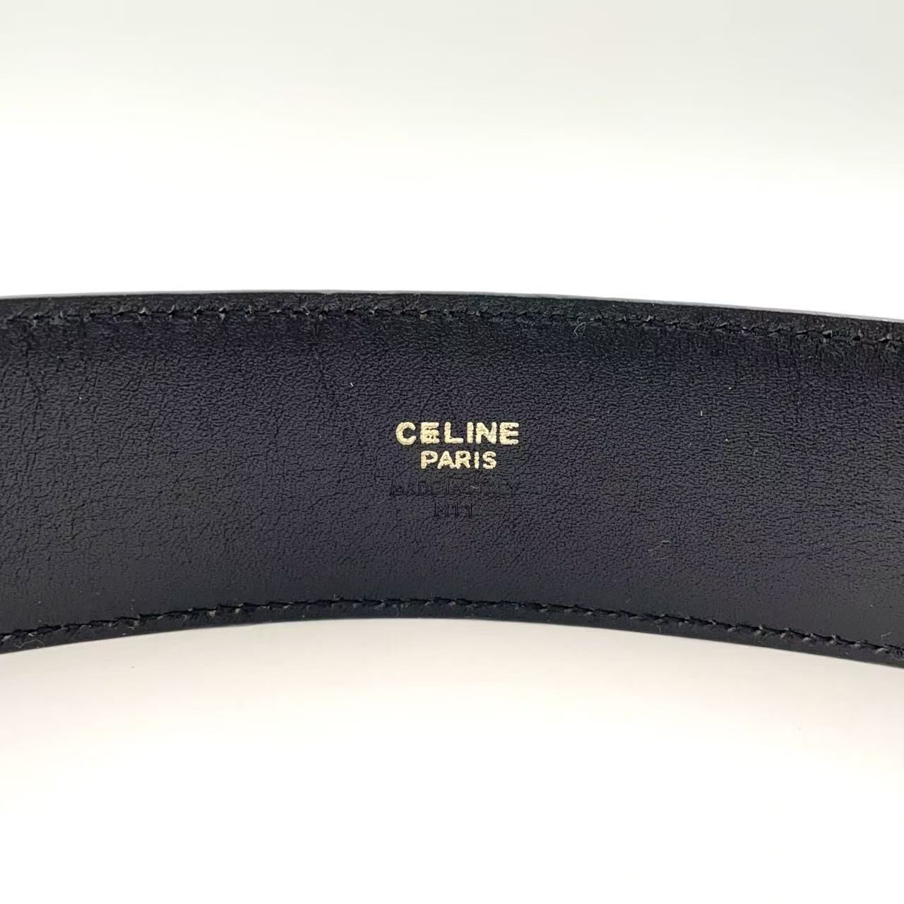 CELINE マンテル レザー ブラック チェーンベルト ゴールド - メルカリ