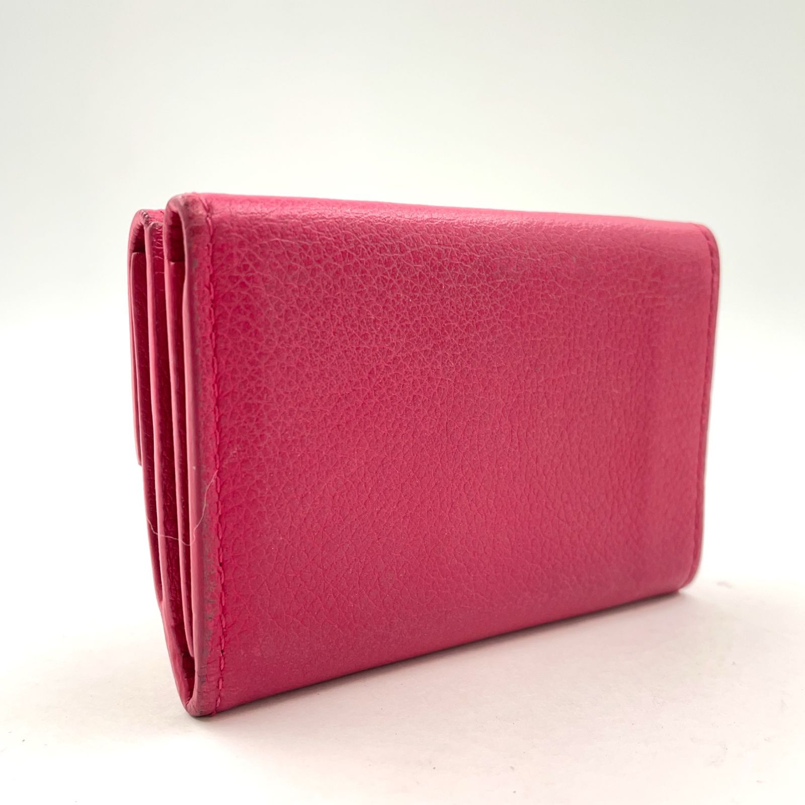 LOUIS VUITTON ポルトフォイユ ロックミニ RFID対応 レザー ピンク 三つ折り財布 シルバー M 81886