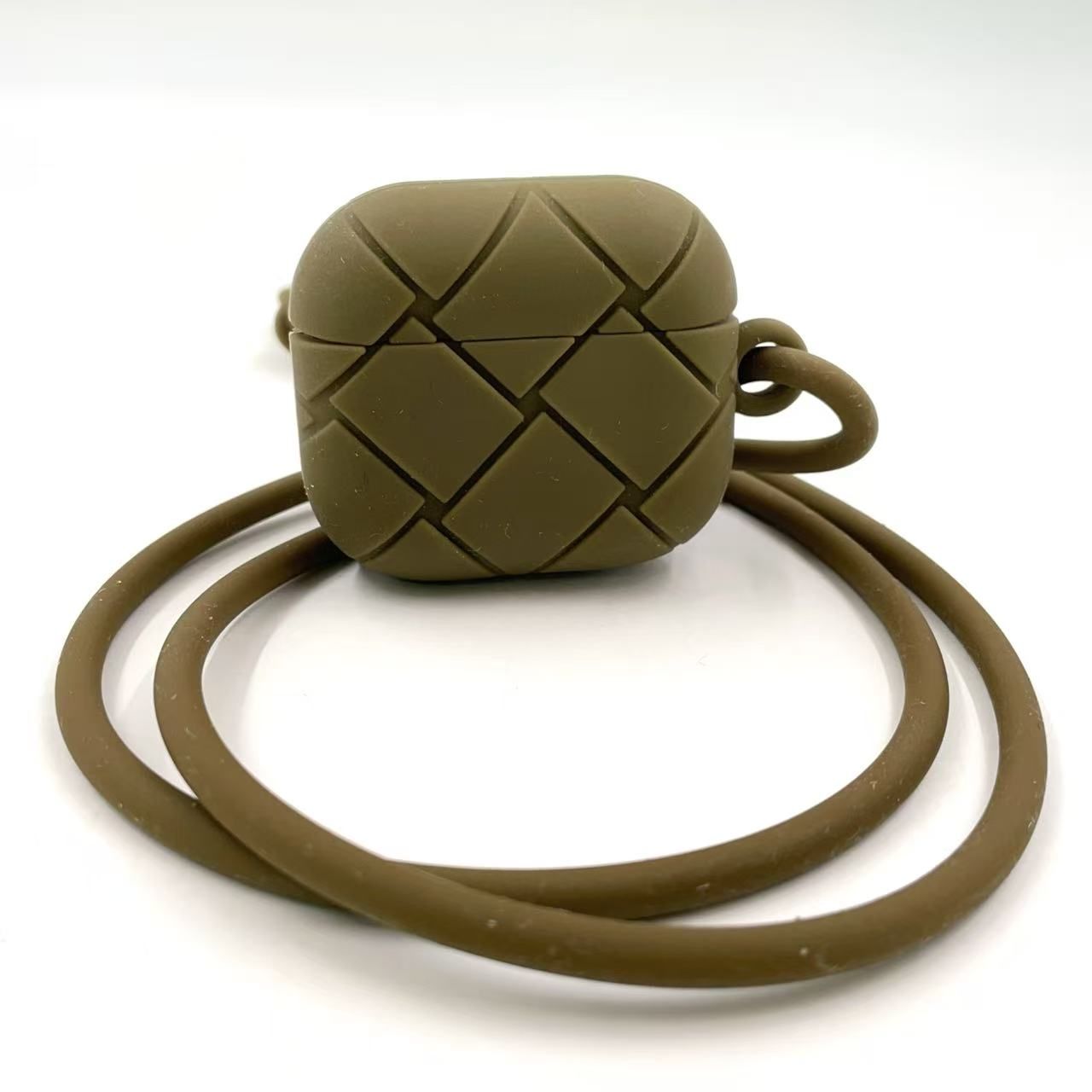 BOTTEGA VENETA イントレチャート イヤホンケース ラバー ブラウン