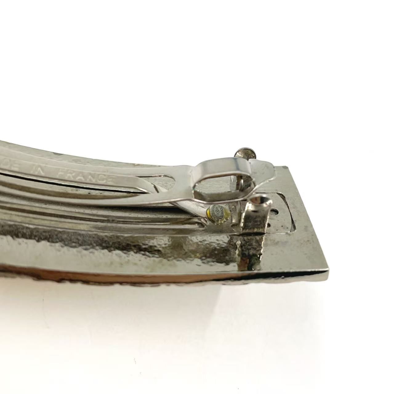 CHANEL ココマーク マトラッセ メタル ゴールド×シルバー バレッタ 96