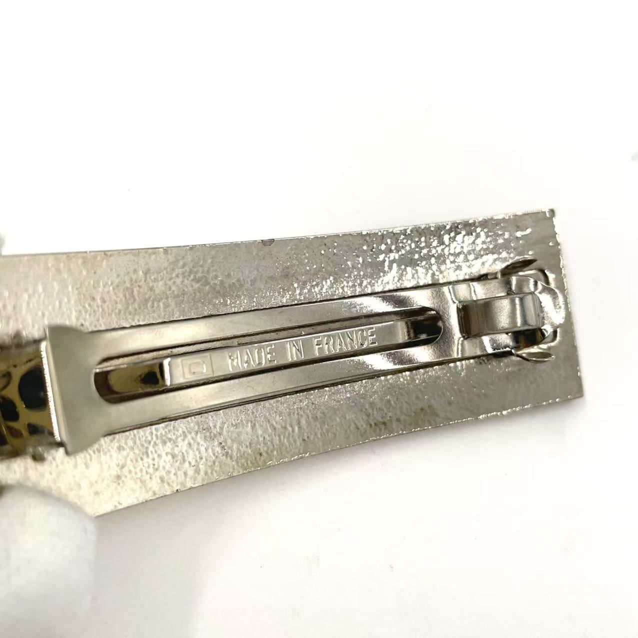 CHANEL ココマーク マトラッセ メタル ゴールド×シルバー バレッタ 96