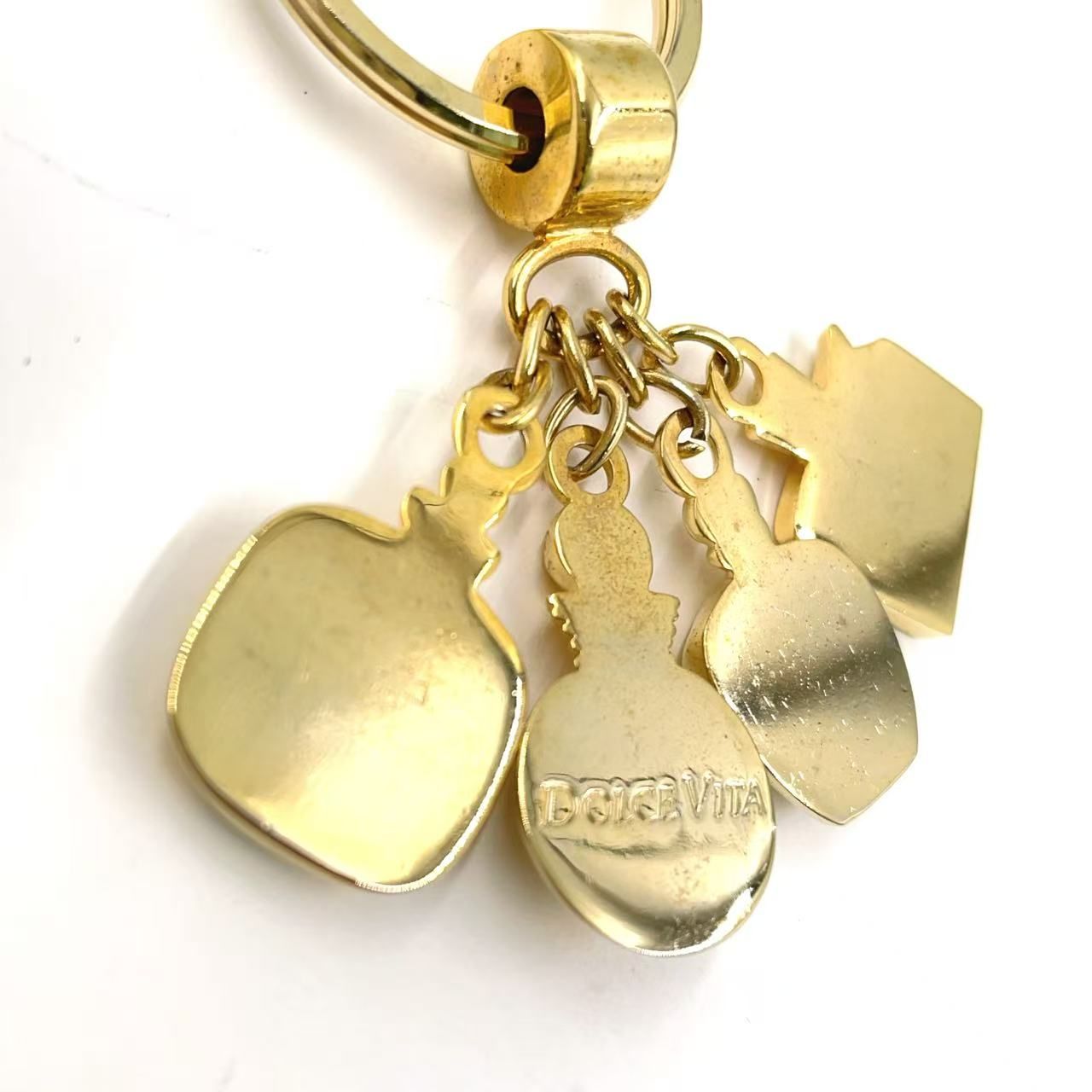 Christian Dior 香水モチーフ キーリング GP ゴールド キーホルダー Christian Dior 香水モチーフ キーリング GP ゴールド キーホルダー