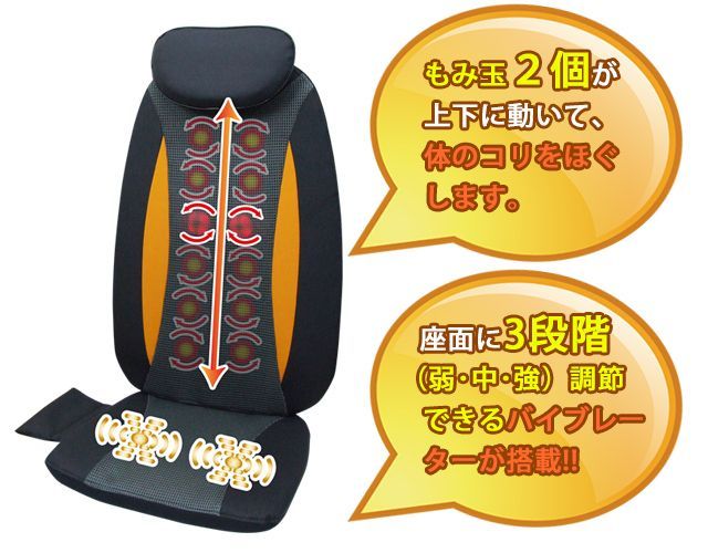 シートマッサージャー セララ マッサージ器 もみ玉 3001