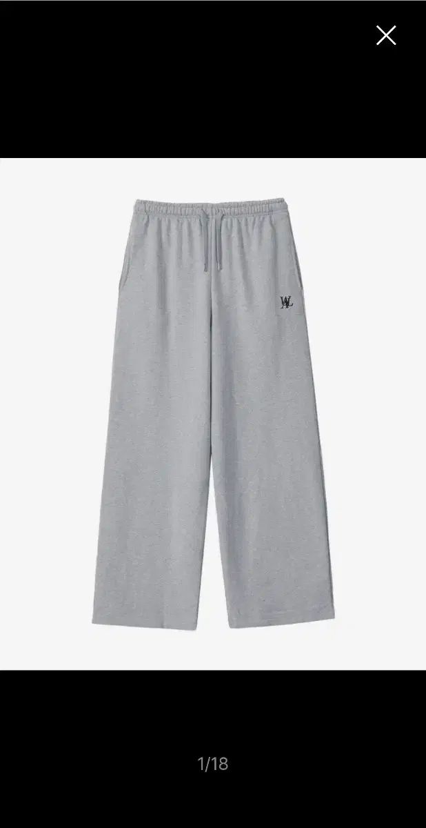 WOOALONG ワイド パンツ グレー M