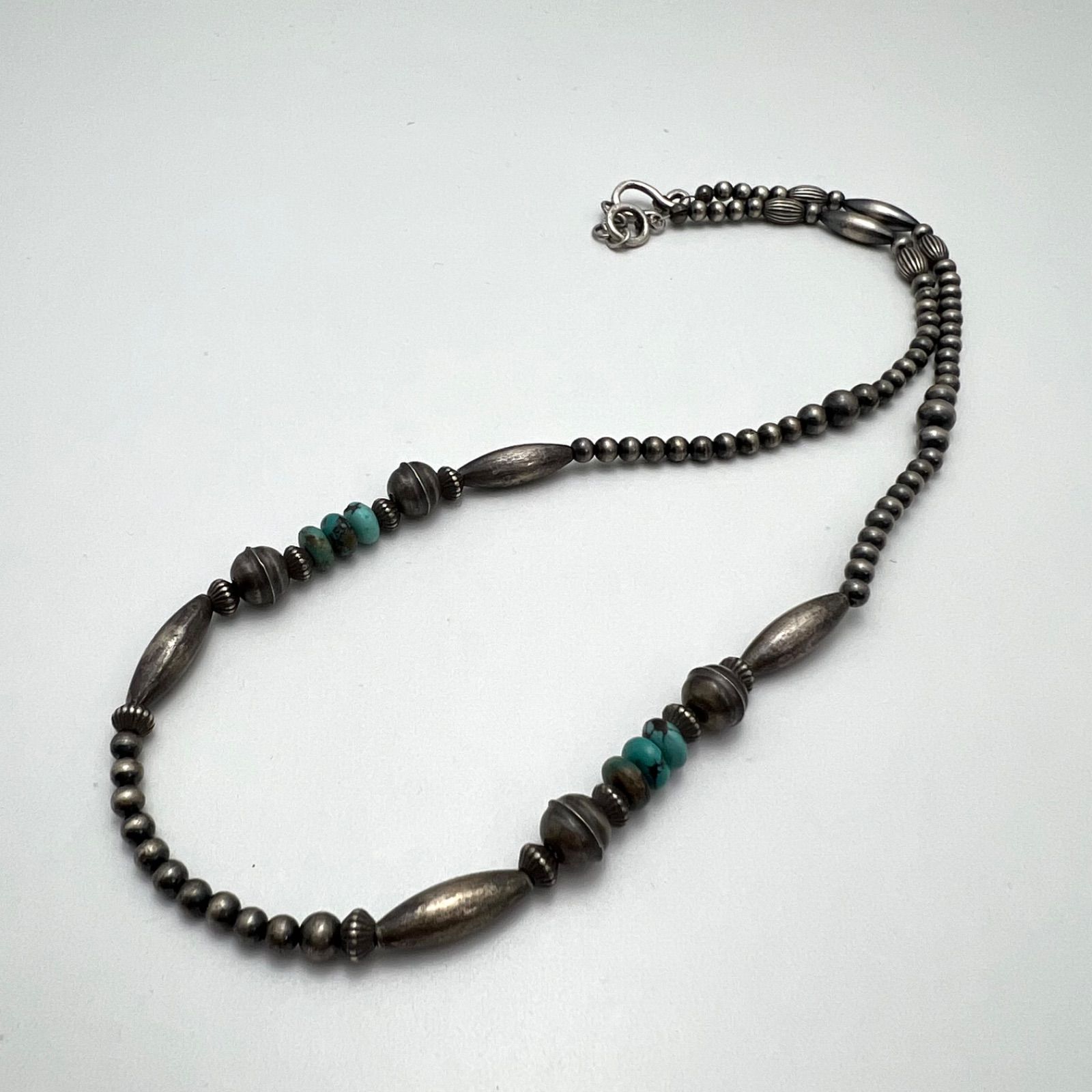 INDIAN jewelry NAVAJO Pearl × turquoise necklace silver 925 
