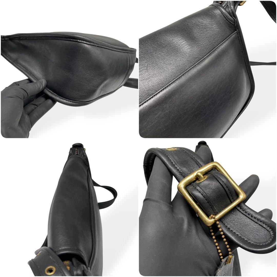極美品 COACH オールドコーチ ショルダーバッグ グラブタンレザー 黒 極美品 COACH オールドコーチ ショルダーバッグ グラブタンレザー 黒