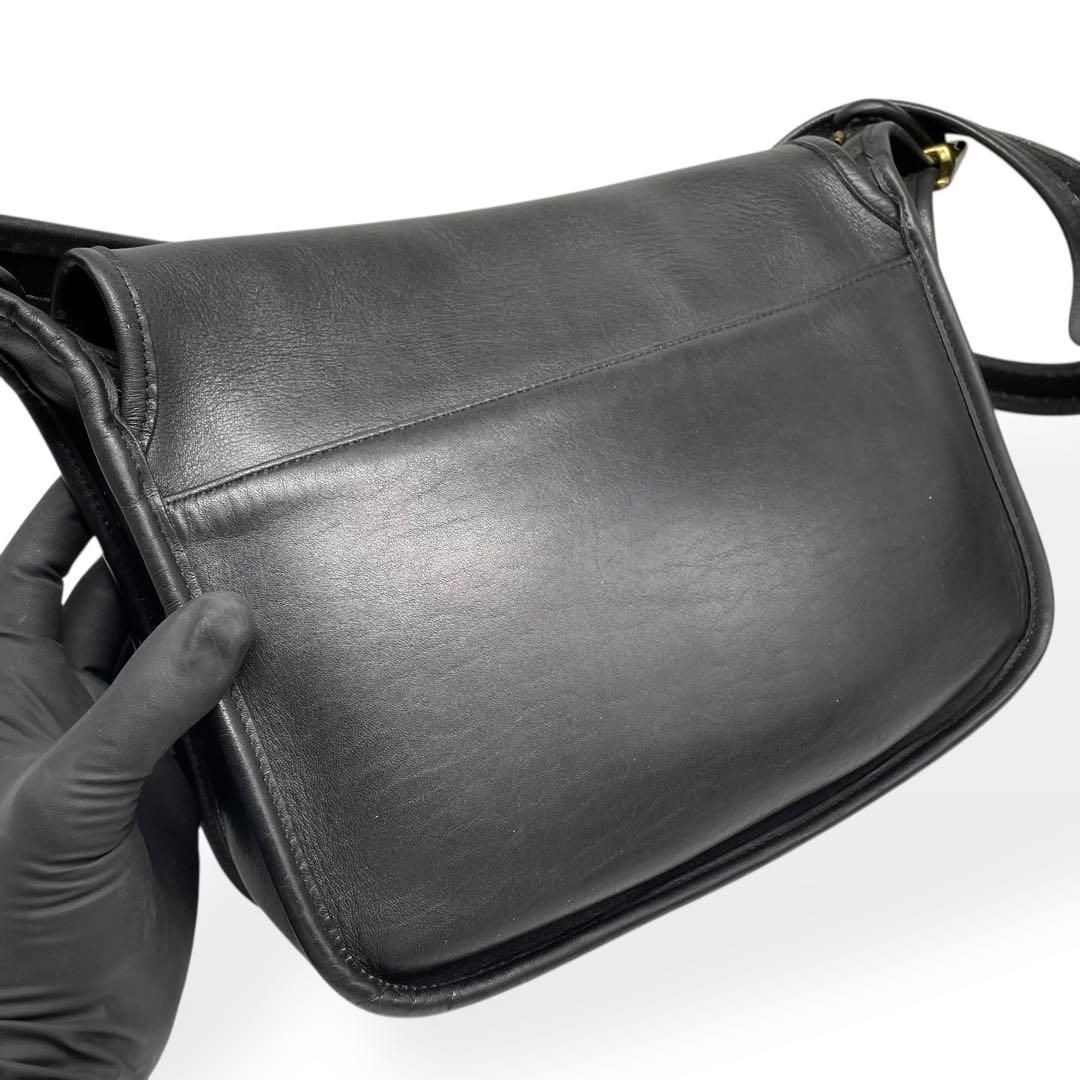極美品 COACH オールドコーチ ショルダーバッグ グラブタンレザー 黒