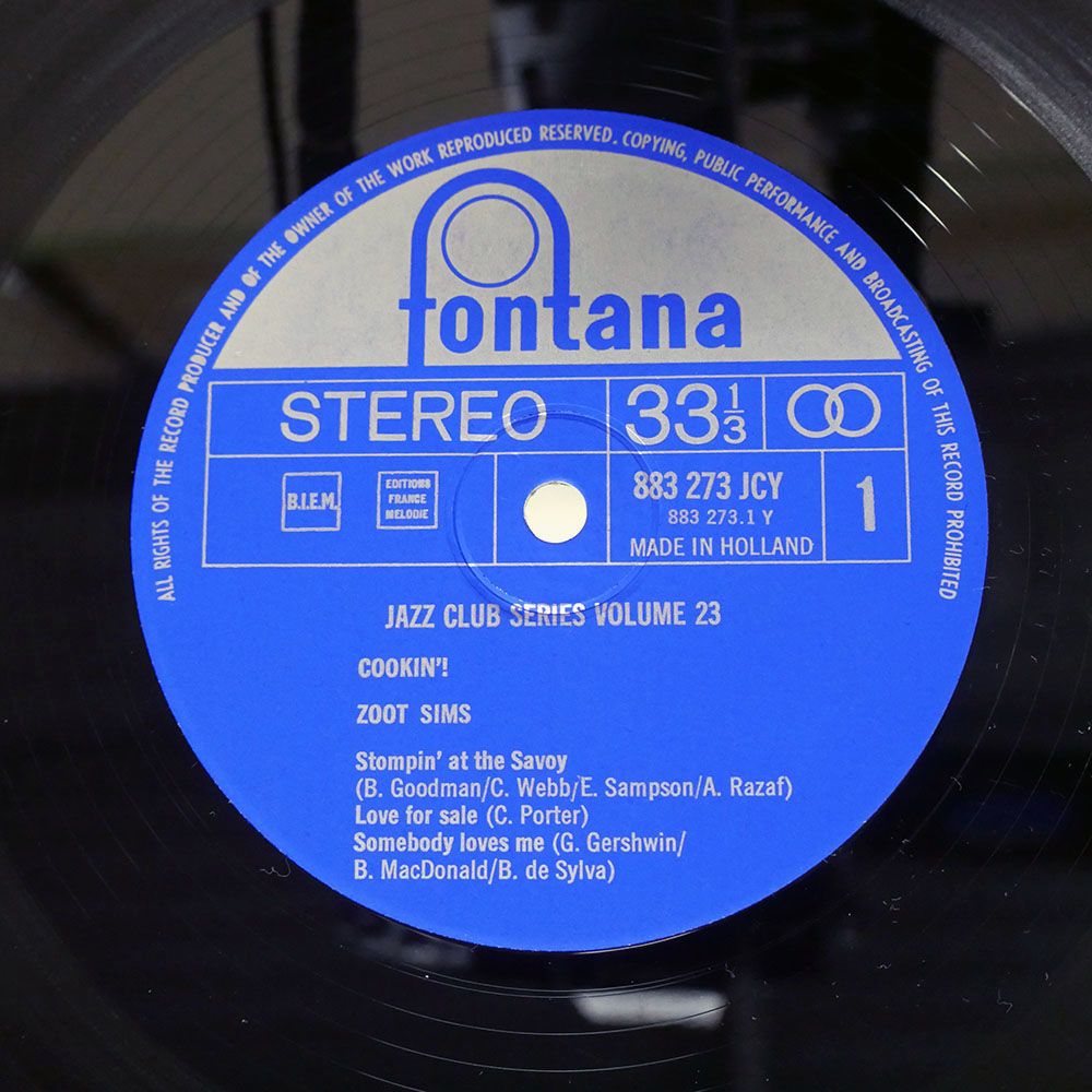 オランダ盤 ZOOT SIMS/COOKIN'/FONTANA 883273JCY LP 【公式通販】