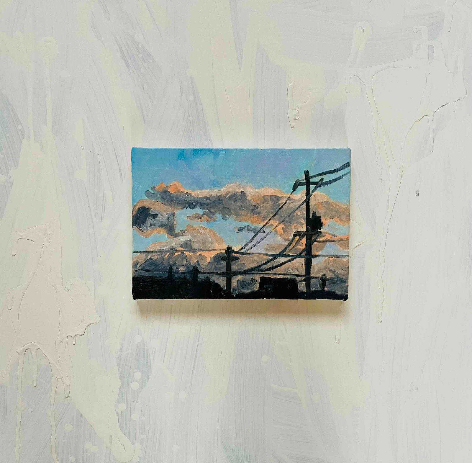 16×23㎝「近所の風景 その1」油彩・原画・サムホールサイズ 【公式通販】