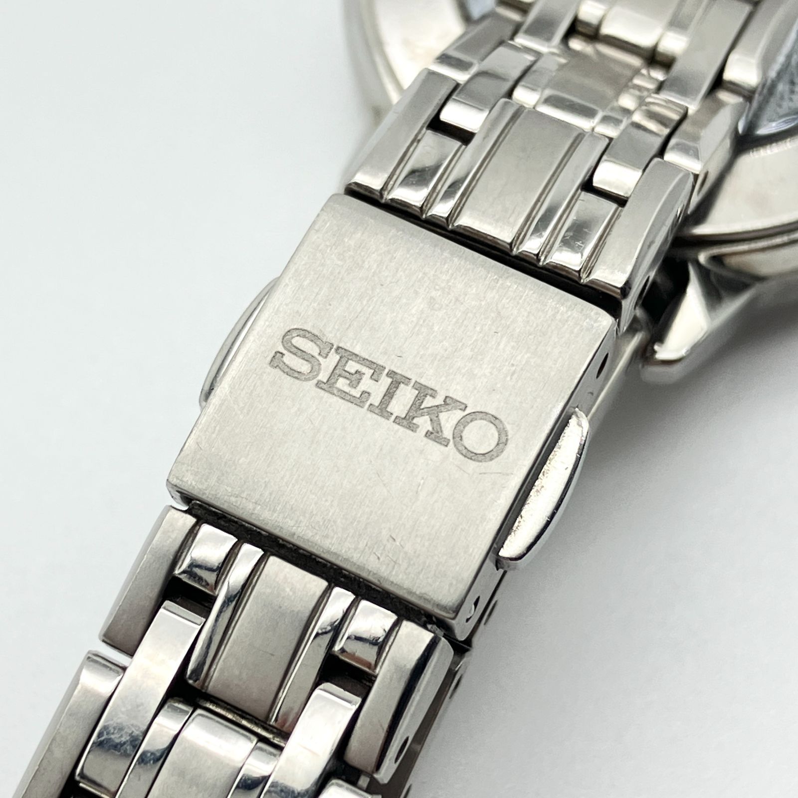 【電波ソーラー、希少、美品】セイコー　エクセリーヌ　チタン　1B22-0BJ0 中古】セイコー エクセリーヌ 電波ソーラー チタン レディース 1B22