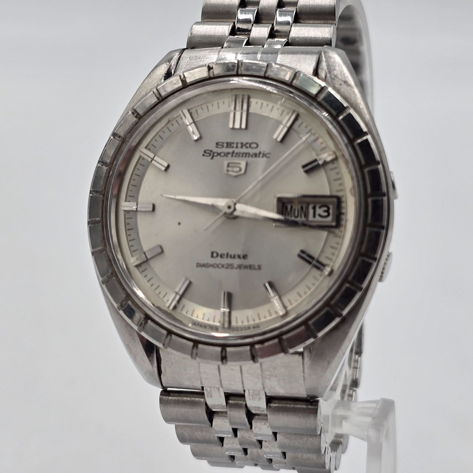 SEIKO Sportsmatic Deluxe 自動巻き時計 自動巻き セイコー 腕時計 稼働品 文字盤シルバー