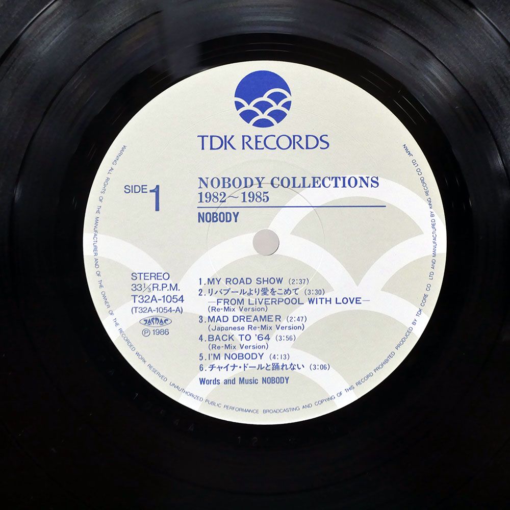 ピクチャー盤 帯付き 国内盤 ノーバディ/コレクションズ 1982-1985/TDK