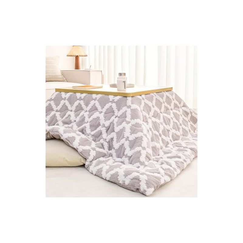 ＨＡＲＵＭＩＮ こたつ布団 長方形 コタツ布団 火燵布団 吸湿蓄熱 保湿加工 中空繊維混紡 おしゃれ 北欧 洗える 柄面＆無地面 リバーシブル 両面使える 静電気防止 毛抜けない フランネル 保温性 発熱綿使用 撥水加工 こたつ掛け布団 フィット