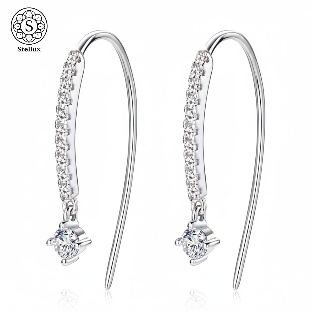 横顔を美しく整える一粒ピアス モアサナイト フックピアス S 925刻印×18 Kコーティング しずくデザイン GRA鑑別書付 レディース シンプル 上品 高見え ゴールド シルバー 普段使い デート ギフト