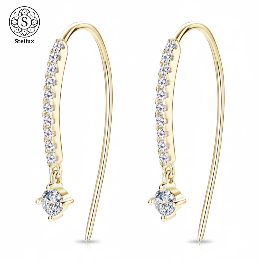 横顔を美しく整える一粒ピアス モアサナイト フックピアス S 925刻印 18 Kコーティング しずくデザイン GRA鑑別書付 レディース シンプル 上品 高見え ゴールド シルバー 普段使い デート ギフト