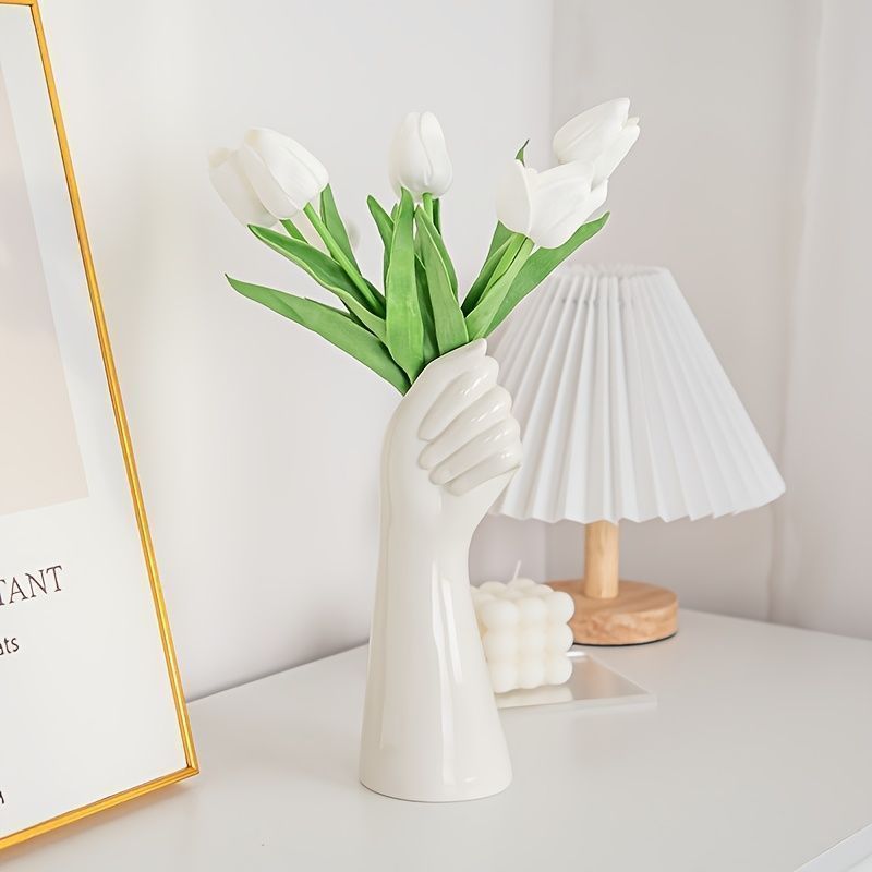 花瓶 花びん セラミック おしゃれ 人間の手型 シンプル ユニーク