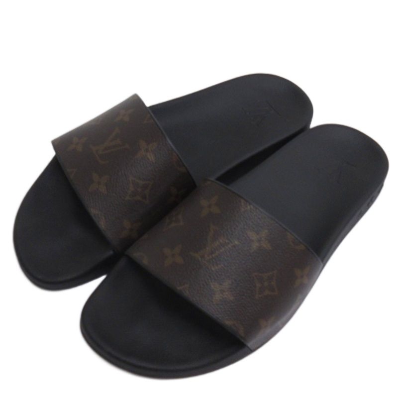 ルイヴィトン LOUIS VUITTON モノグラム ウォーターフロントライン シャワー サンダル ブラウン 7 26 cm